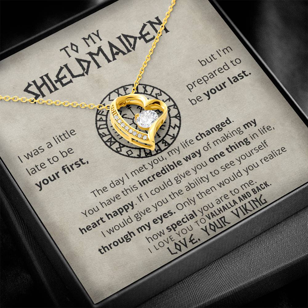 To My Shieldmaiden - Love, Your Viking - Forever Love Necklace Gift Set CFG607