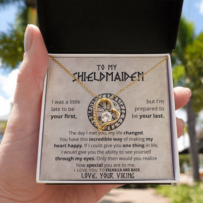 To My Shieldmaiden - Love, Your Viking - Forever Love Necklace Gift Set CFG607