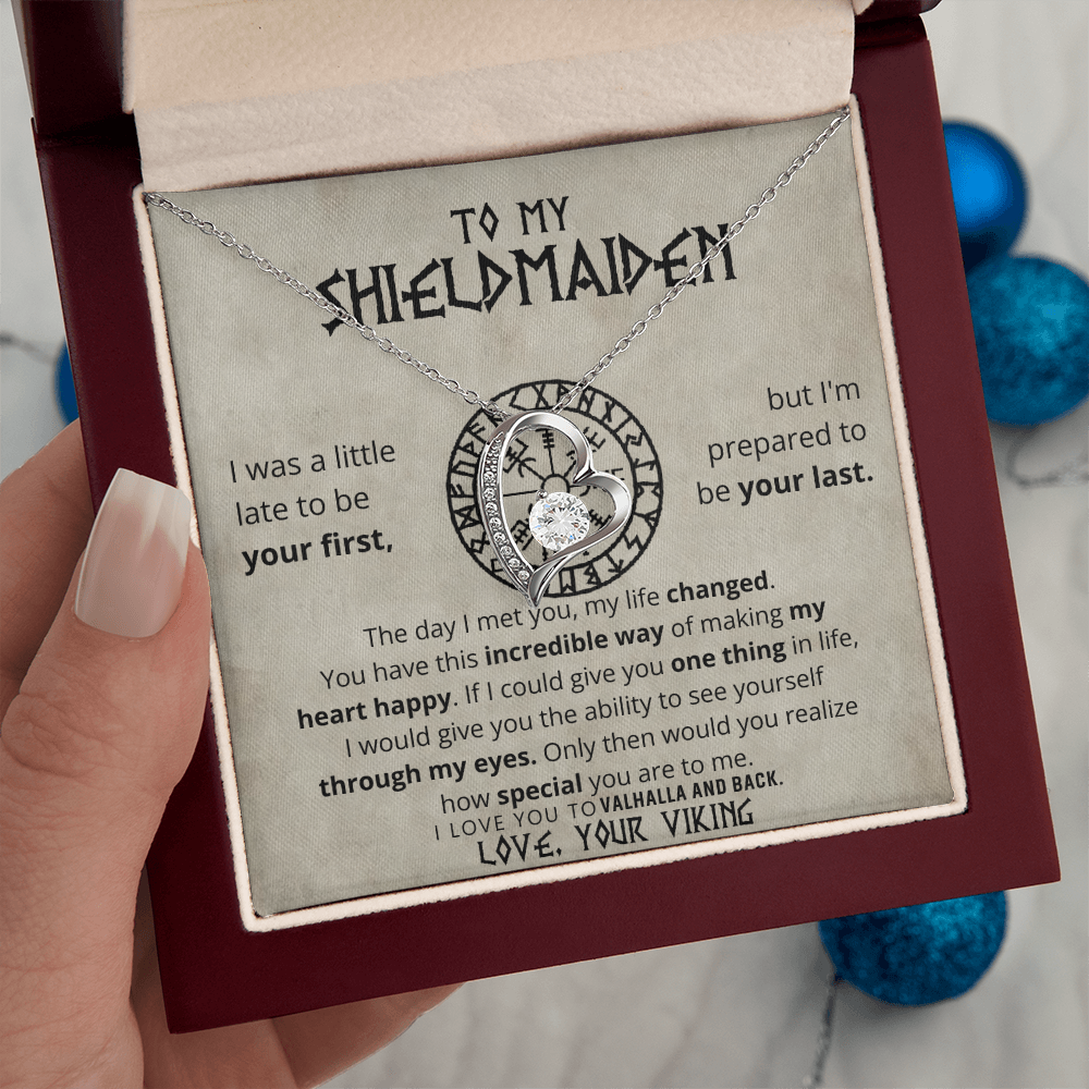 To My Shieldmaiden - Love, Your Viking - Forever Love Necklace Gift Set CFG607
