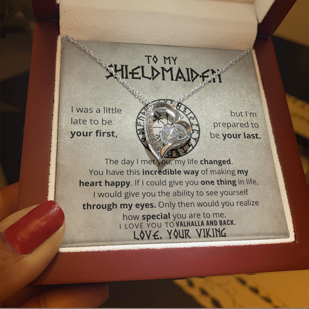 To My Shieldmaiden - Love, Your Viking - Forever Love Necklace Gift Set CFG607