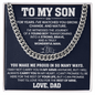 To My Son - You Make Me Proud - Cuban Link Chain Gift Set