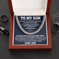 To My Son - You Make Me Proud - Cuban Link Chain Gift Set