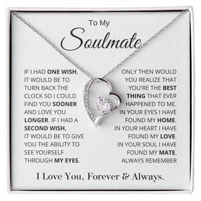 To My Soulmate - Heart Necklace Gift