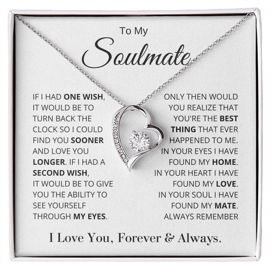 To My Soulmate - Heart Necklace Gift