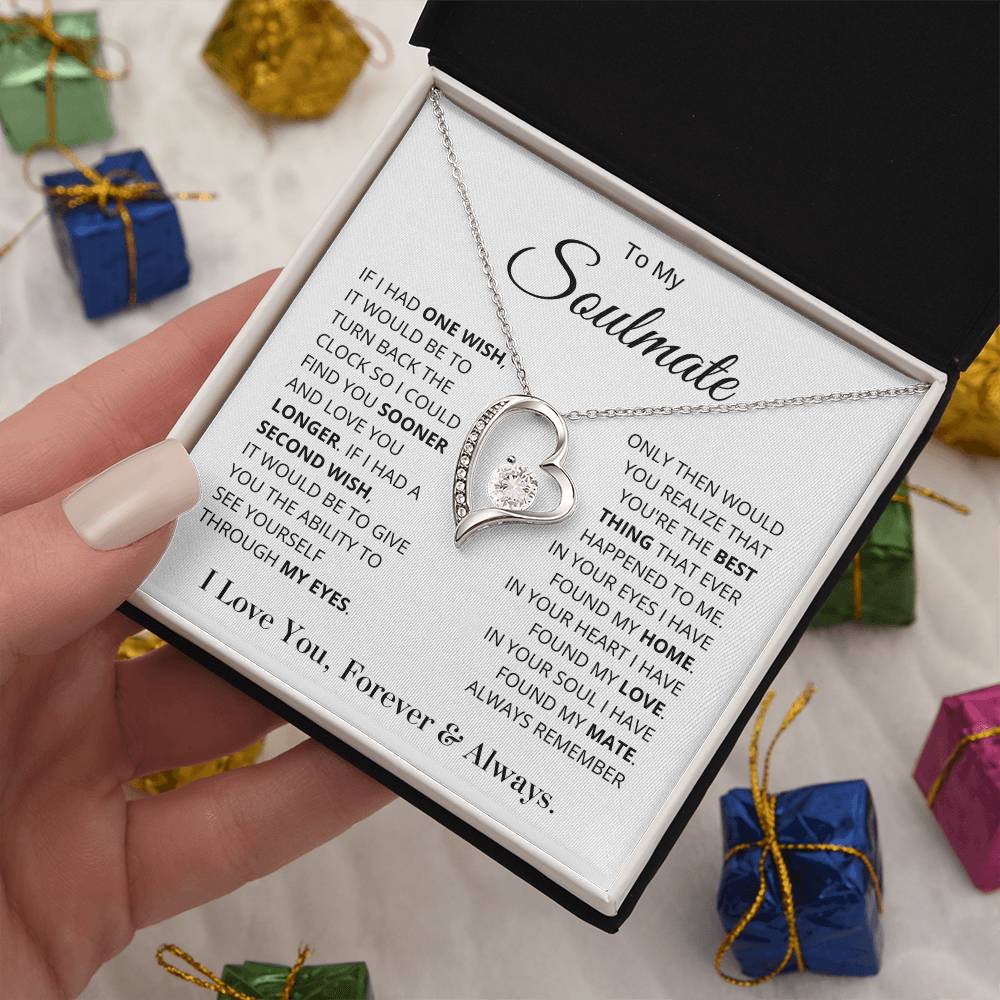 To My Soulmate - Heart Necklace Gift