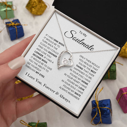 To My Soulmate - Heart Necklace Gift