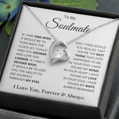To My Soulmate - Heart Necklace Gift