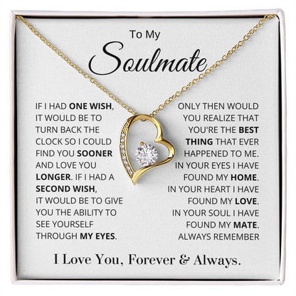 To My Soulmate - Heart Necklace Gift