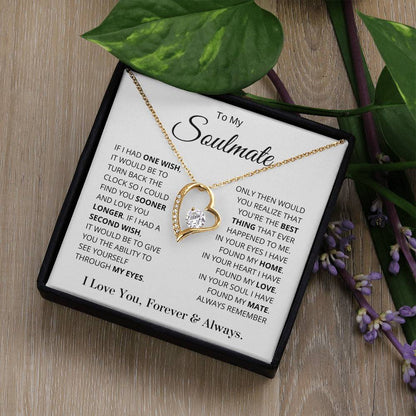 To My Soulmate - Heart Necklace Gift