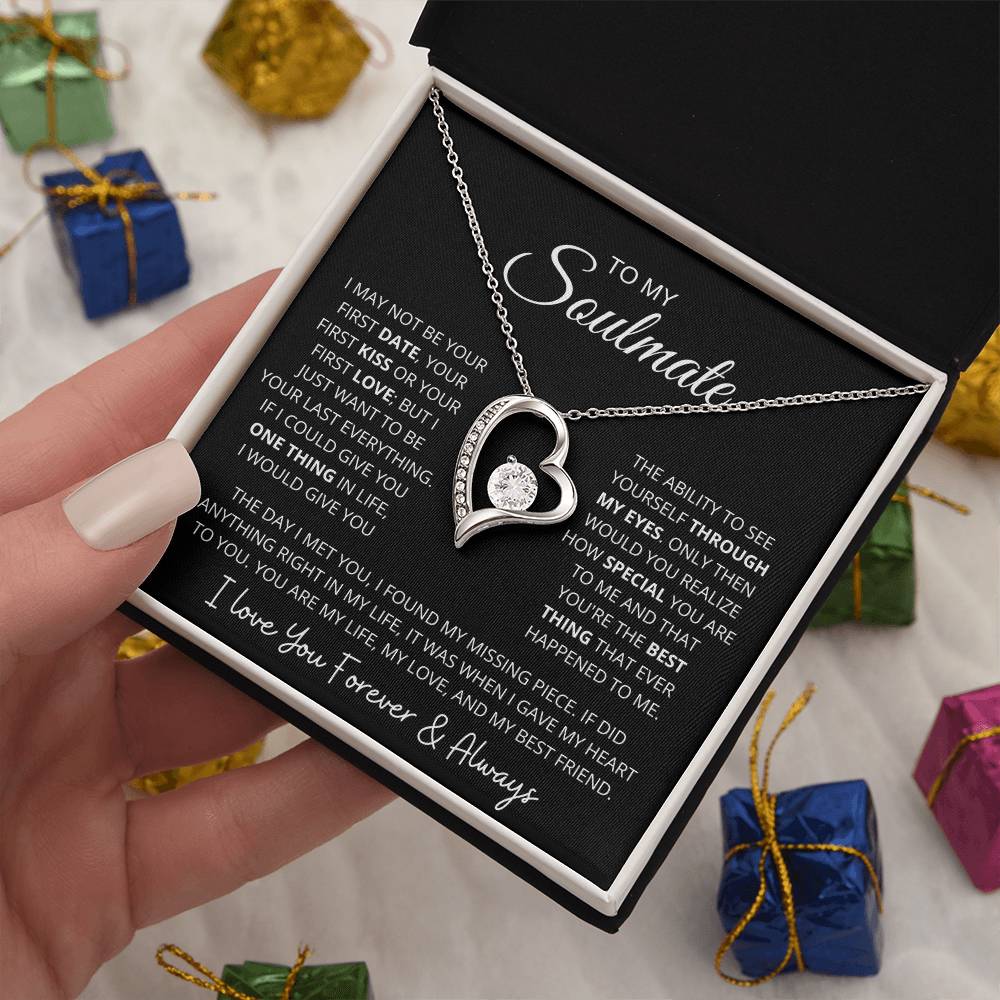 To My Soulmate | "My Life, My Love & My Best Friend" | Forever love Necklace