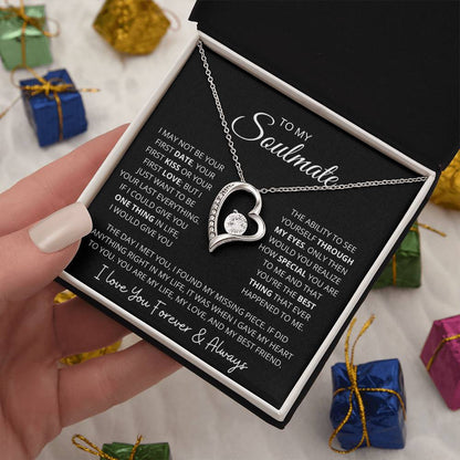 To My Soulmate | "My Life, My Love & My Best Friend" | Forever love Necklace