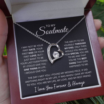 To My Soulmate | "My Life, My Love & My Best Friend" | Forever love Necklace