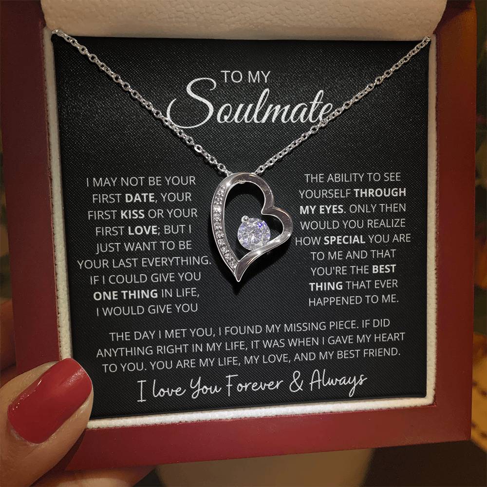 To My Soulmate | "My Life, My Love & My Best Friend" | Forever love Necklace