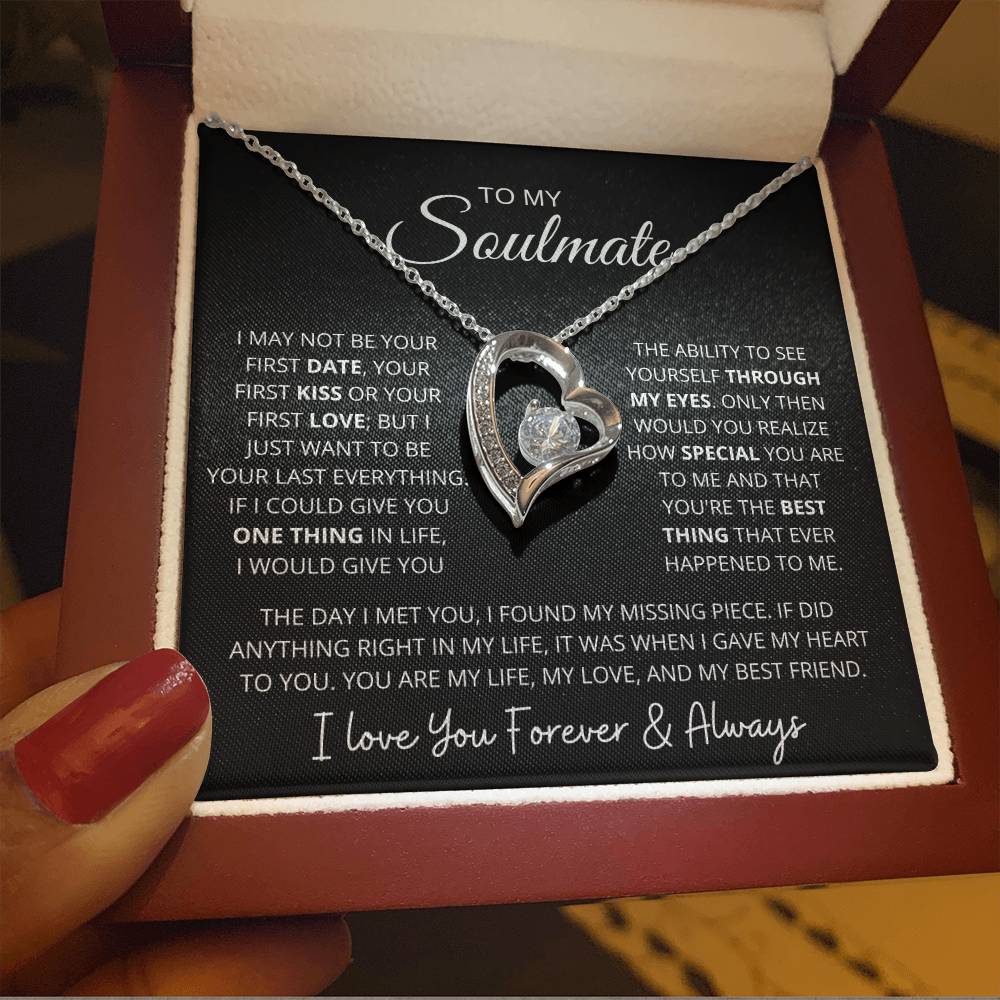 To My Soulmate | "My Life, My Love & My Best Friend" | Forever love Necklace