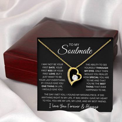 To My Soulmate | "My Life, My Love & My Best Friend" | Forever love Necklace