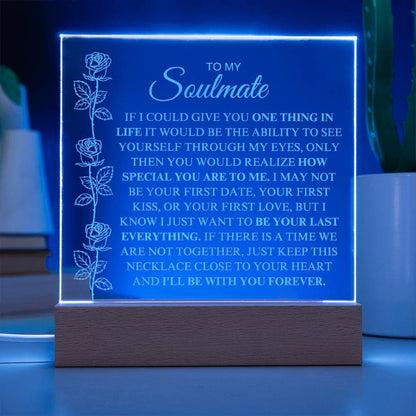 To My Soulmate | One Thing In Life | Forever Love - Acrylic Plaque