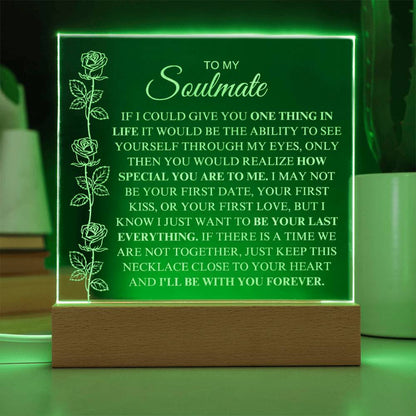 To My Soulmate | One Thing In Life | Forever Love - Acrylic Plaque