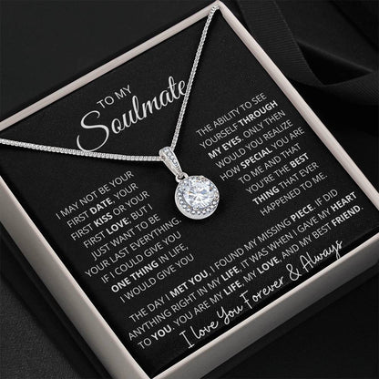 "To My Soulmate" Sparkling Pendant and Gift Box Set