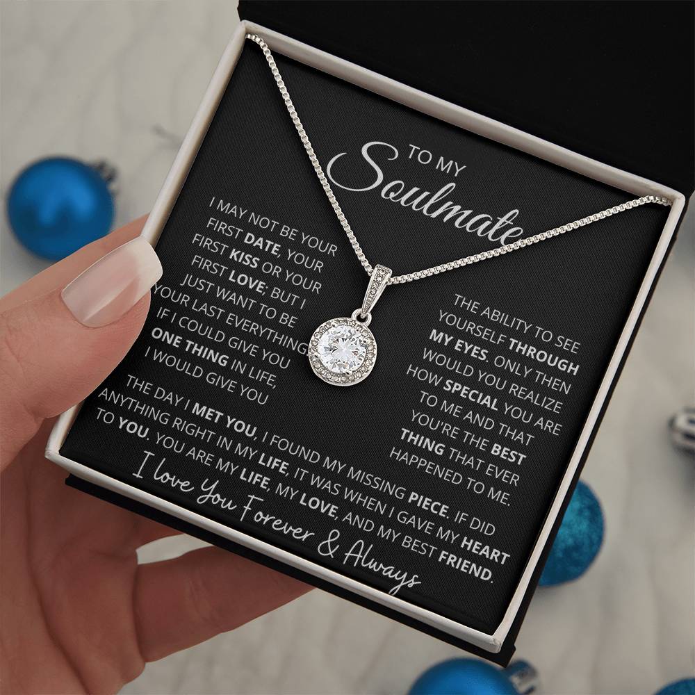 "To My Soulmate" Sparkling Pendant and Gift Box Set
