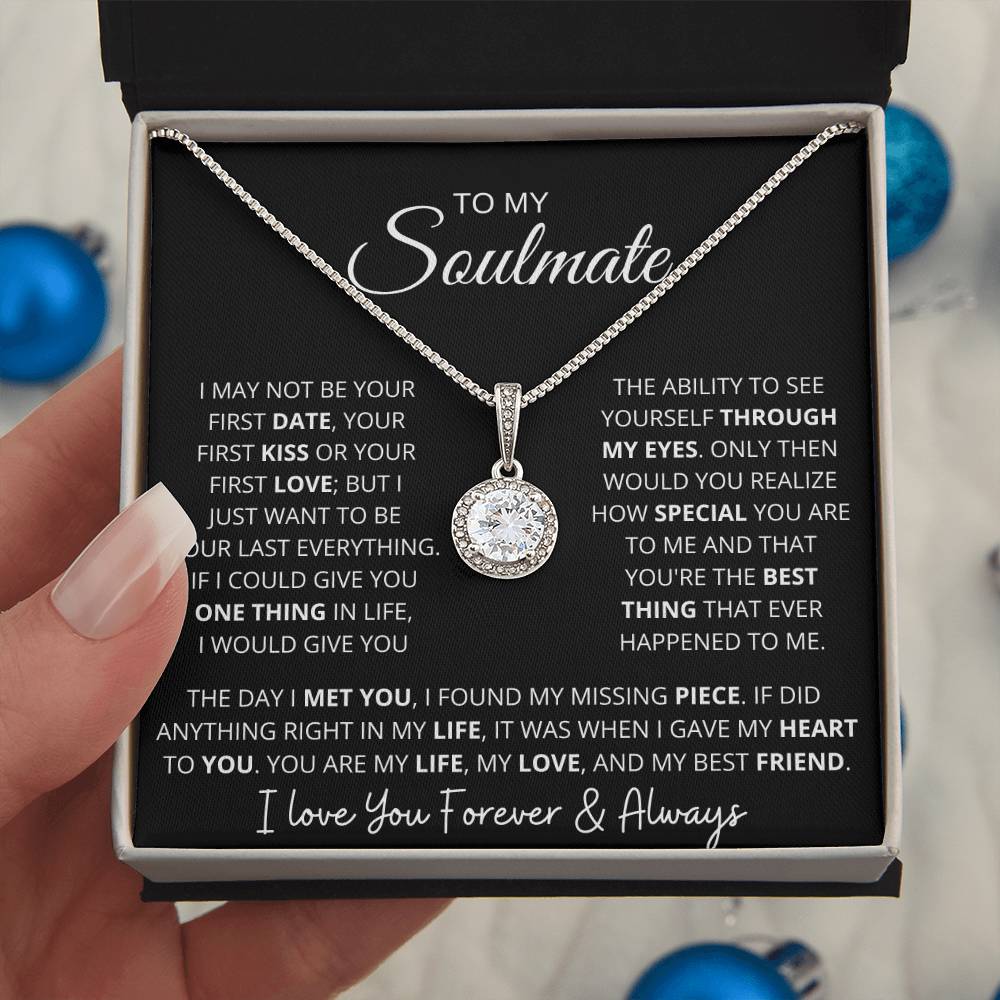 "To My Soulmate" Sparkling Pendant and Gift Box Set