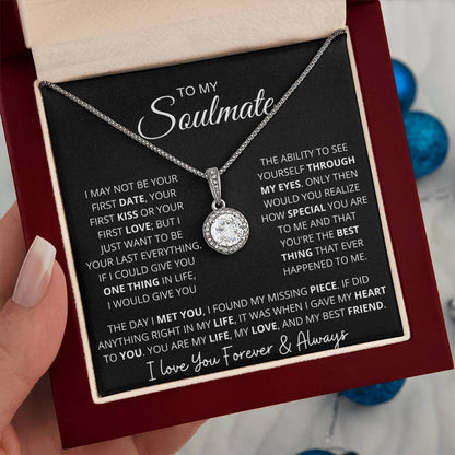 "To My Soulmate" Sparkling Pendant and Gift Box Set