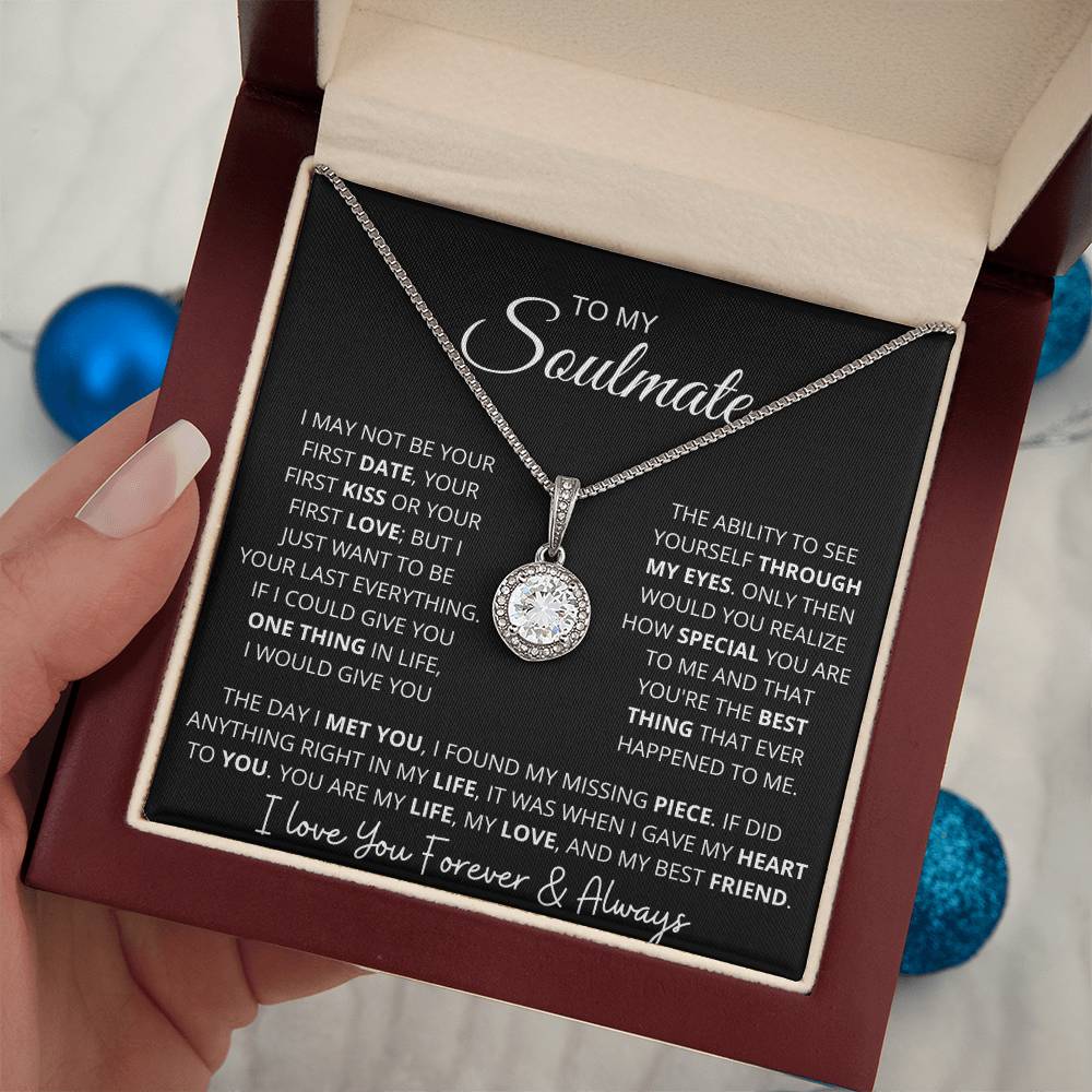 "To My Soulmate" Sparkling Pendant and Gift Box Set