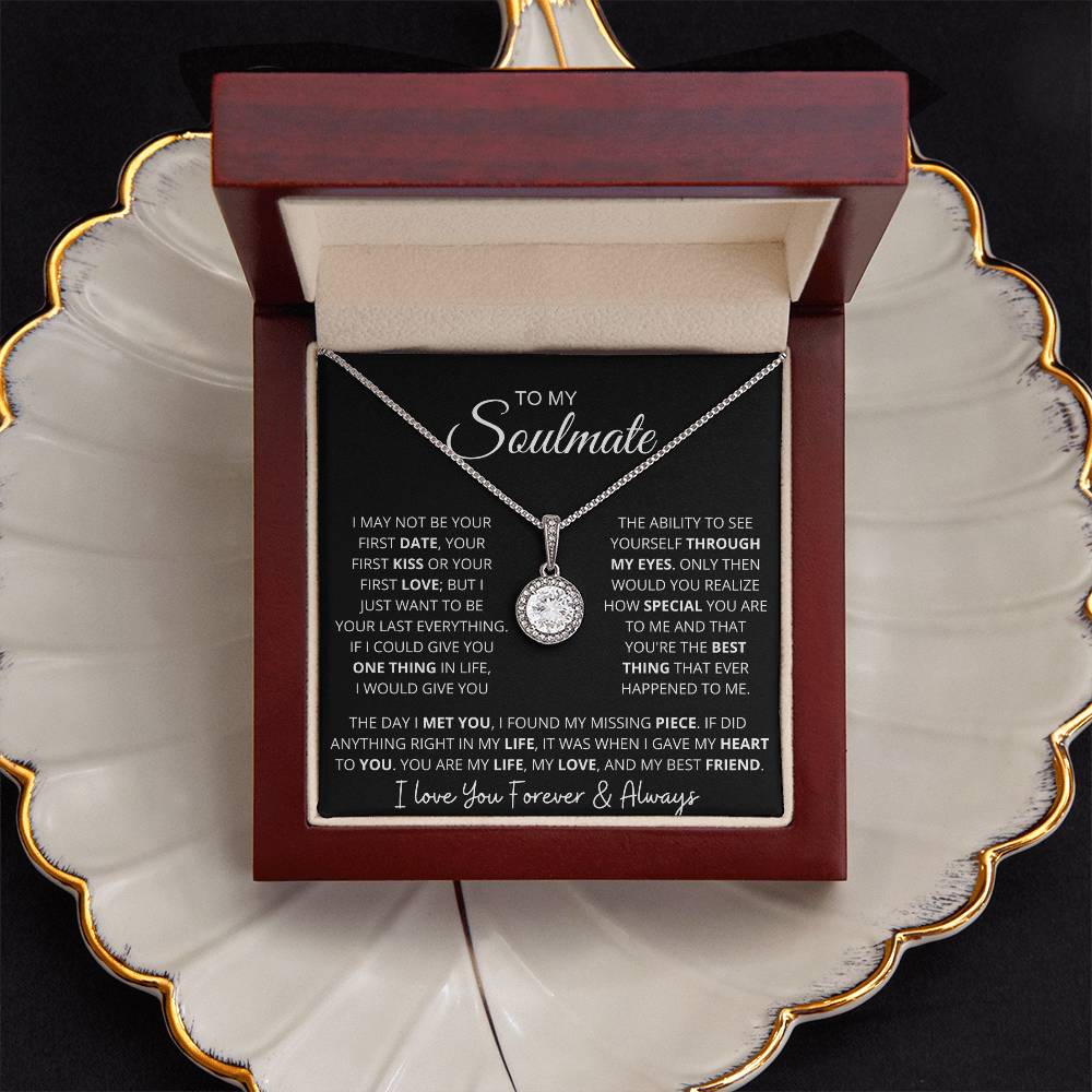 "To My Soulmate" Sparkling Pendant and Gift Box Set