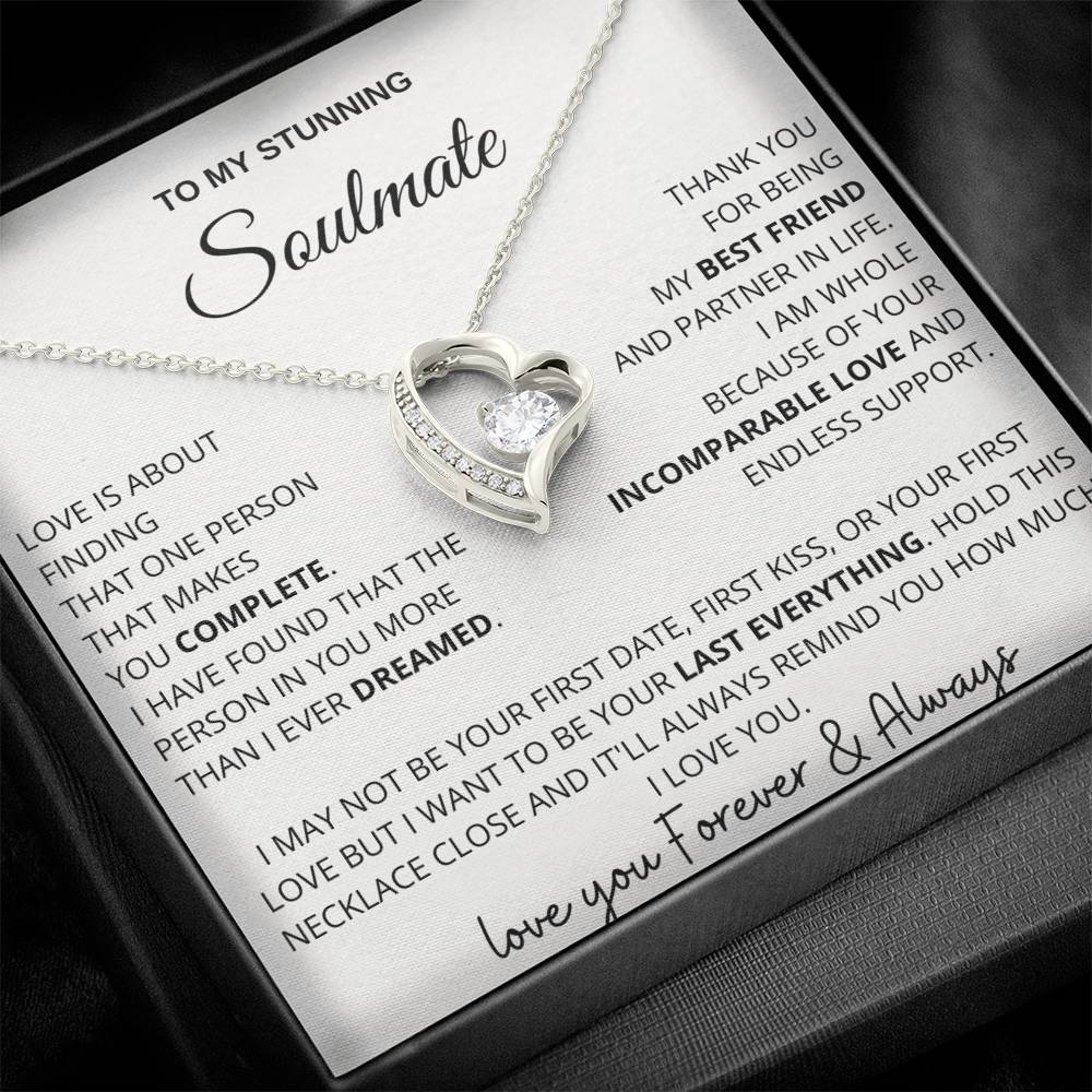 To My Stunning Soulmate-Remind You How Much I Love You-Love Knot necklace