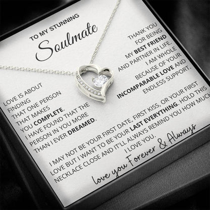 To My Stunning Soulmate-Remind You How Much I Love You-Love Knot necklace