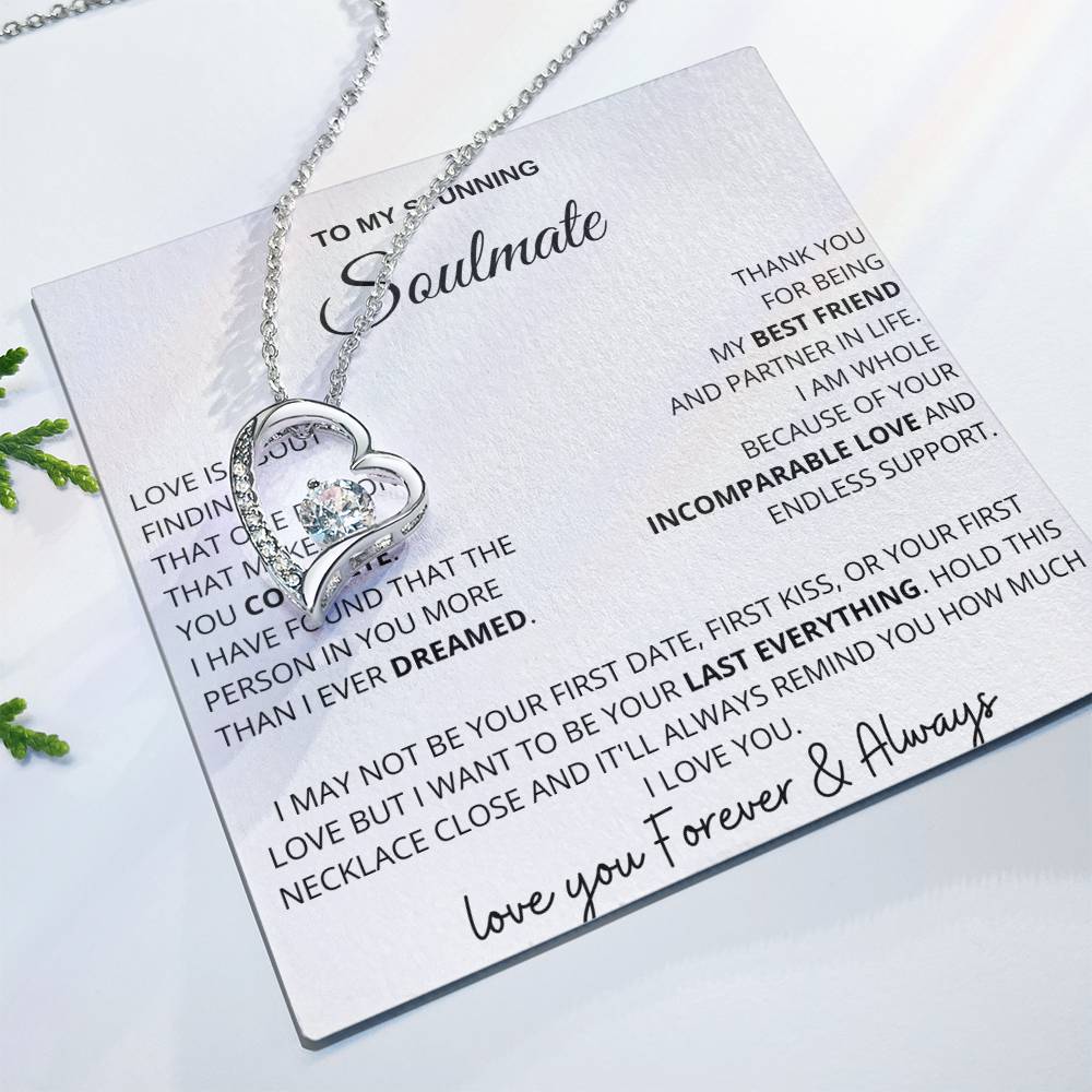 To My Stunning Soulmate-Remind You How Much I Love You-Love Knot necklace