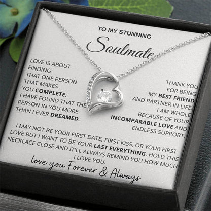 To My Stunning Soulmate-Remind You How Much I Love You-Love Knot necklace