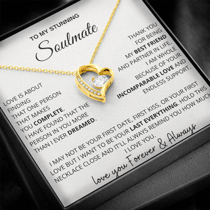 To My Stunning Soulmate-Remind You How Much I Love You-Love Knot necklace