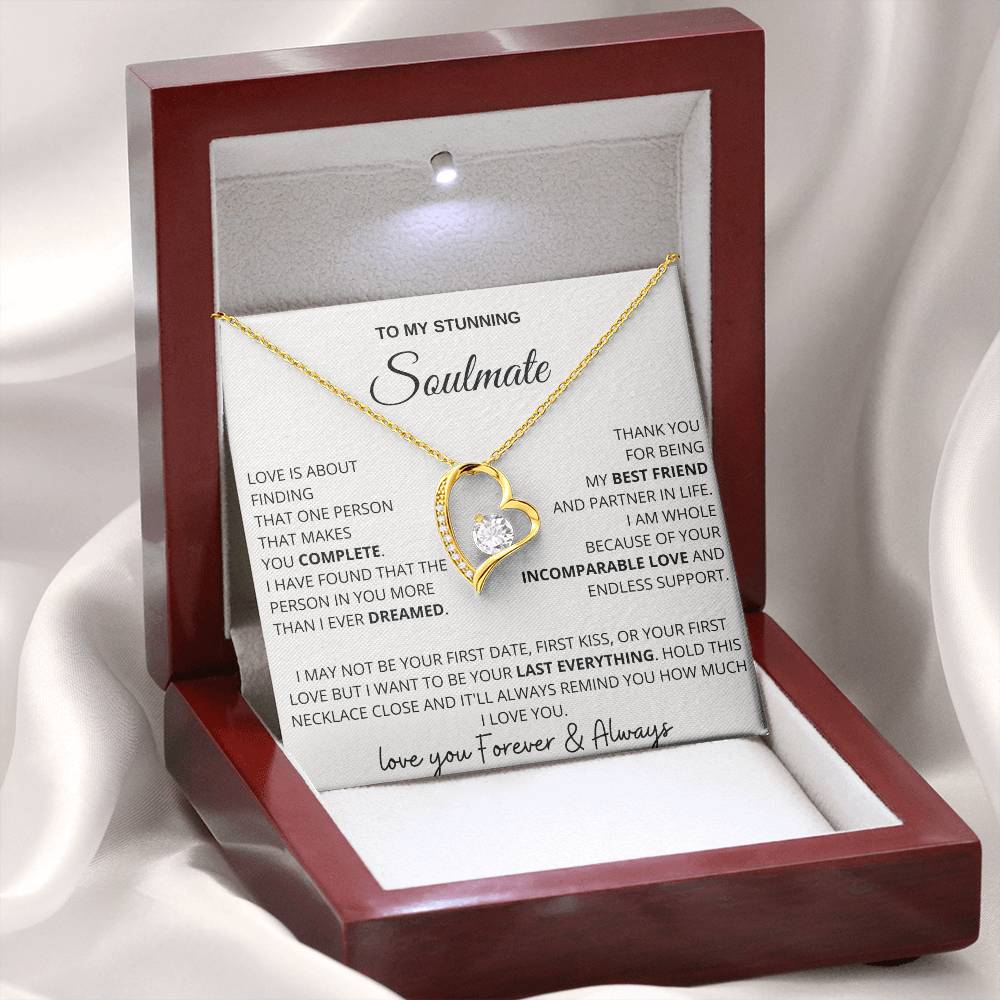 To My Stunning Soulmate-Remind You How Much I Love You-Love Knot necklace