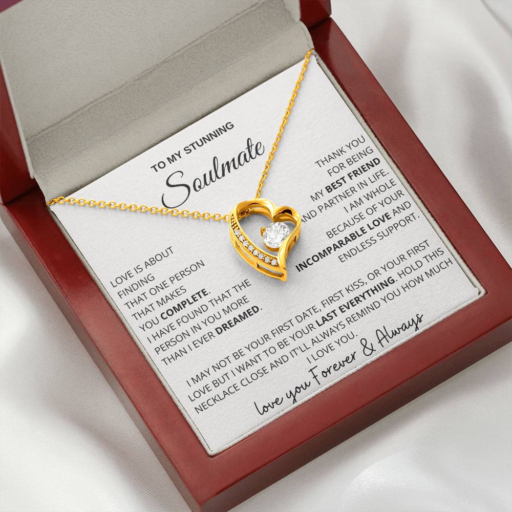 To My Stunning Soulmate-Remind You How Much I Love You-Love Knot necklace