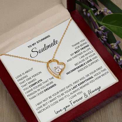 To My Stunning Soulmate-Remind You How Much I Love You-Love Knot necklace