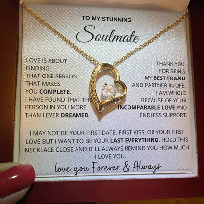 To My Stunning Soulmate-Remind You How Much I Love You-Love Knot necklace