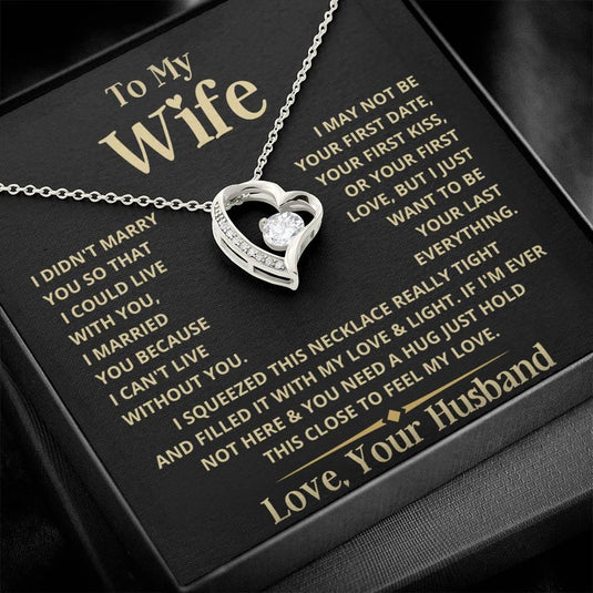 Heart Necklace Gift for Wife - CHARMING FAMILY GIFT LLC 
