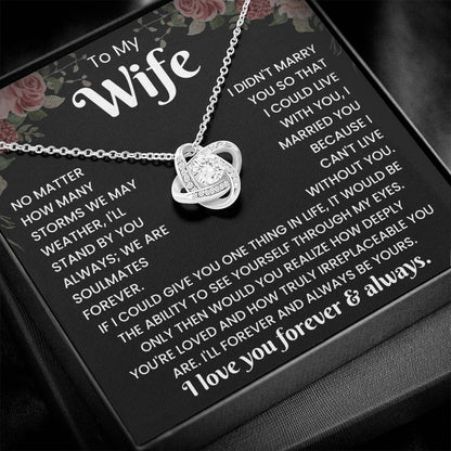 To My Wife - Love Knot Necklace Gift Set CFG889