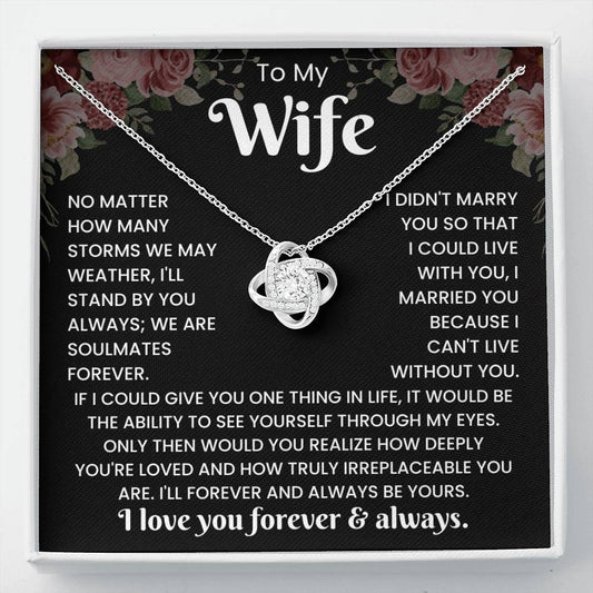 To My Wife - Love Knot Necklace Gift Set CFG889