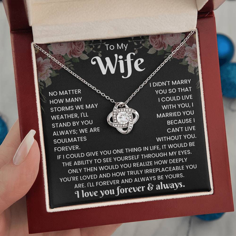 To My Wife - Love Knot Necklace Gift Set CFG889