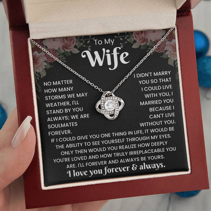 To My Wife - Love Knot Necklace Gift Set CFG889