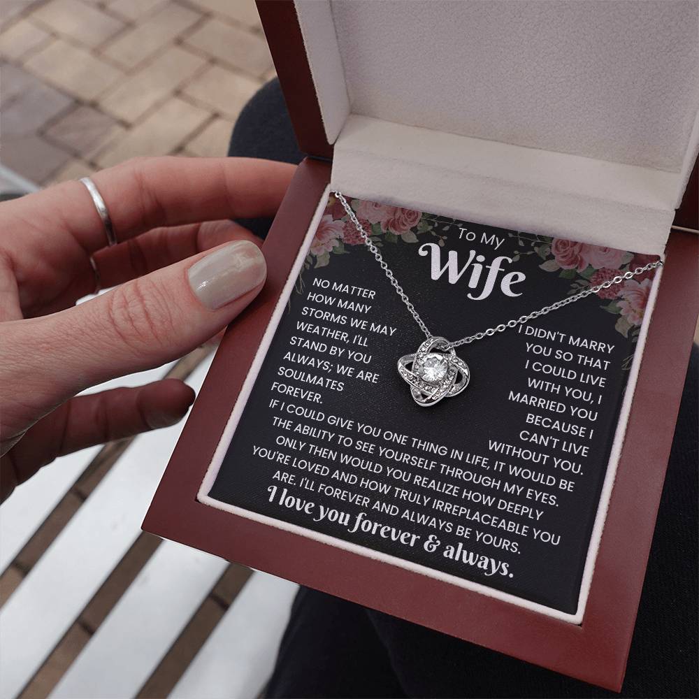 To My Wife - Love Knot Necklace Gift Set CFG889