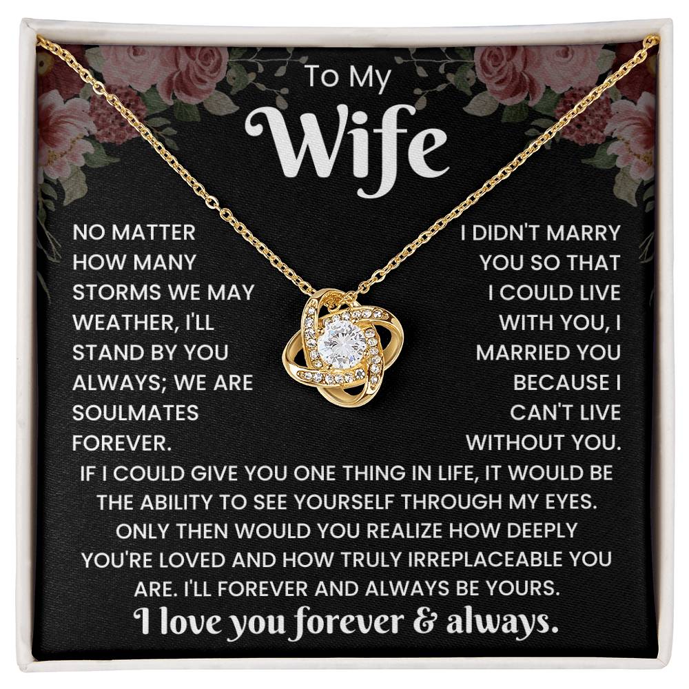 To My Wife - Love Knot Necklace Gift Set CFG889