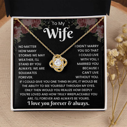 To My Wife - Love Knot Necklace Gift Set CFG889