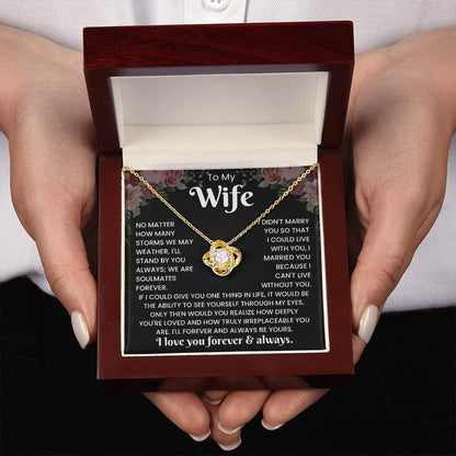 To My Wife - Love Knot Necklace Gift Set CFG889