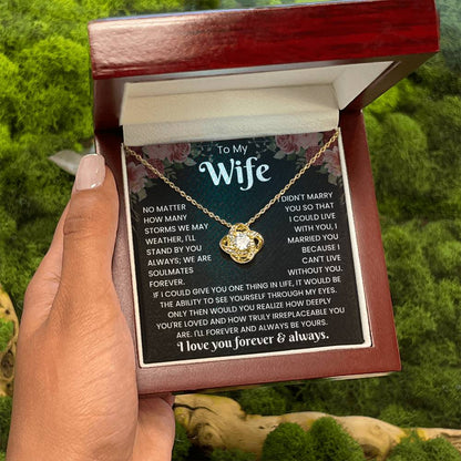 To My Wife - Love Knot Necklace Gift Set CFG889