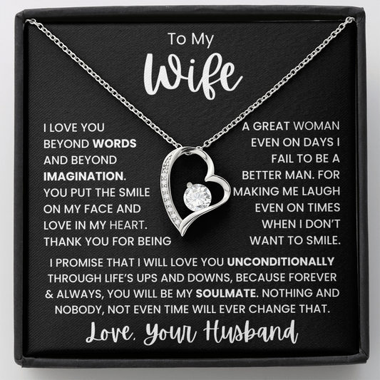 To My Wife - Love, your Husband Forever Love Necklace Gift Set CFG1100