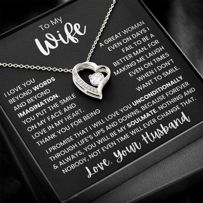 To My Wife - Love, your Husband Forever Love Necklace Gift Set CFG1100