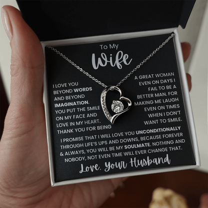 To My Wife - Love, your Husband Forever Love Necklace Gift Set CFG1100