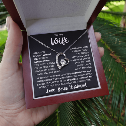To My Wife - Love, your Husband Forever Love Necklace Gift Set CFG1100